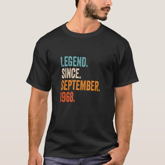 伝説1968年9月55誕生日 Tシャツ (正面)