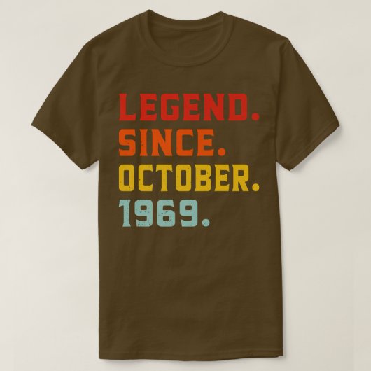 伝説1969年10月以来53番目の誕生日ヴィンテージ53 Tシャツ (デザイン正面)
