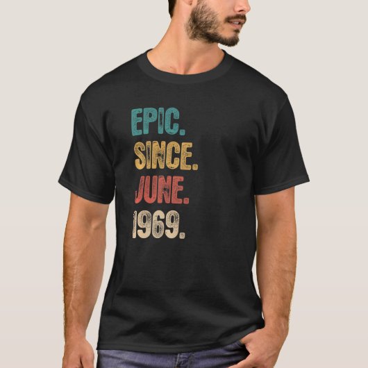 伝説1969年6月以来53歳53誕生日 Tシャツ (正面)