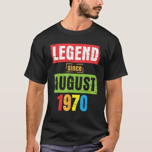 伝説1970威厳がある年ハッピーバースデー53年 Tシャツ (正面)