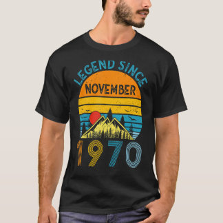 伝説1970年11月以来52誕生日52年 Tシャツ