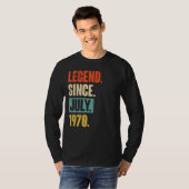 伝説1970年7月以来52歳52誕生日 Tシャツ (正面フル)