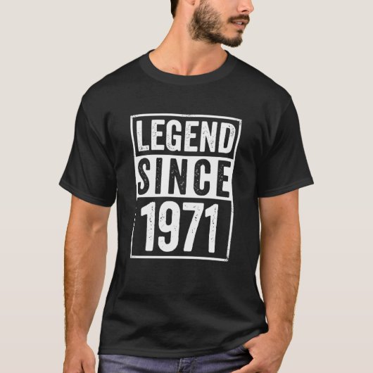 伝説1971年ヴィンテージ52誕生日Bi年 Tシャツ (正面)
