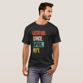 伝説1971年4月から誕生日52nd装飾 tシャツ (正面フル)
