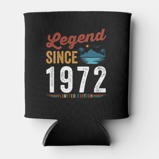 伝説1972年以来の誕生日レトロヴィンテージ 缶クーラー (正面)