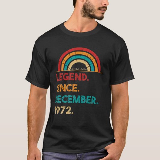 伝説1972年12月以来50番目の誕生日ギフト生まれ Tシャツ (正面)