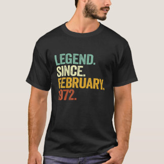 伝説1972年2月50日誕生日50年 Tシャツ