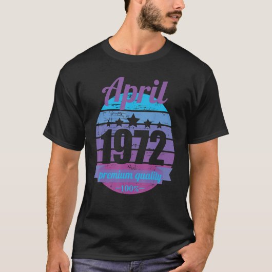 伝説1972年4月以来50年50s 50.バースデー tシャツ (正面)