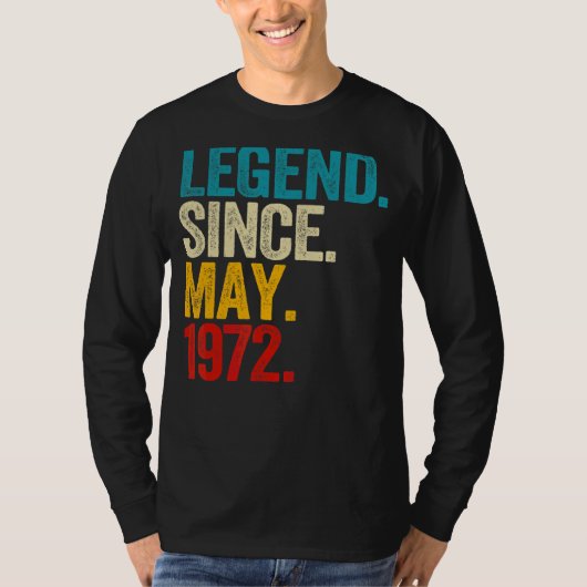 伝説1972年5月以来50歳50誕生日私 Tシャツ (正面)
