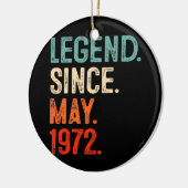 伝説1972年5月以来50歳50誕生日 セラミックオーナメント (左)