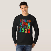 伝説1972年9月以来のヴィンテージ誕生日レトロ Tシャツ (正面フル)