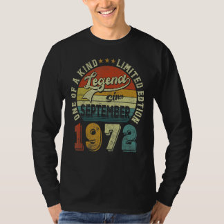 伝説1972年9月以来50歳バレ Tシャツ