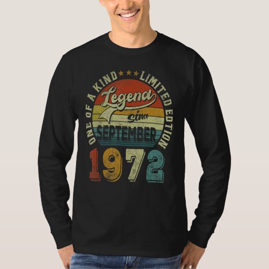 伝説1972年9月以来50歳バレ Tシャツ (正面)