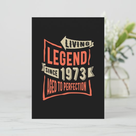 伝説1973年以来の誕生日ギフト サンキューカード (スタンド正面)