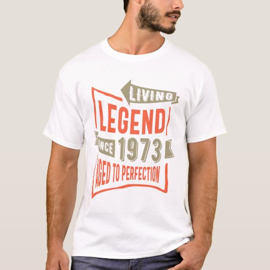 伝説1973年以来の誕生日ギフト Tシャツ (正面)