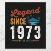 伝説1973年以来の誕生日レトロヴィンテージ ワインラベル (シングルラベル)