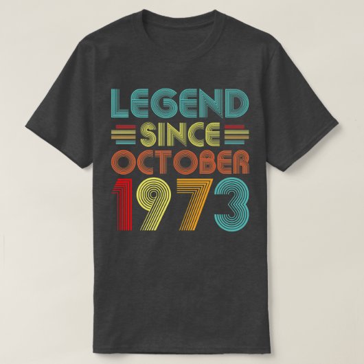 伝説1973年10月49歳49歳 Tシャツ (デザイン正面)