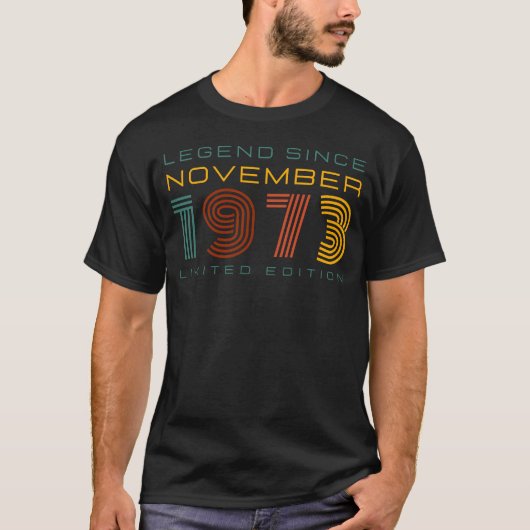 伝説1973年11月以来、限定版メンズ Tシャツ (正面)