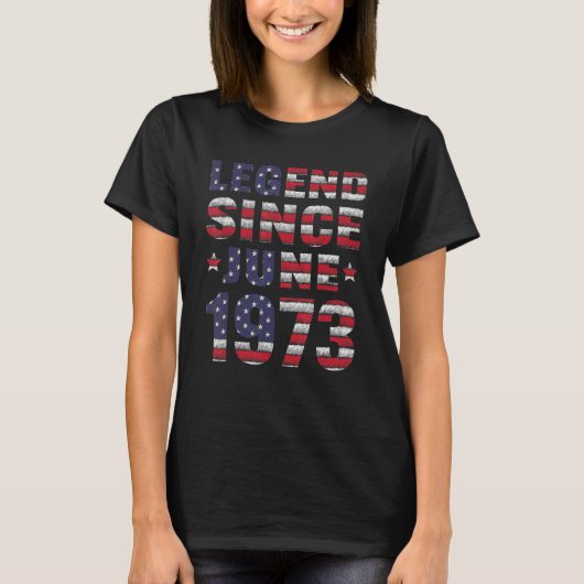 伝説1973年6月49誕生日49歳 Tシャツ (正面)
