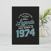 伝説1974年からの誕生日ギフト サンキューカード (スタンド正面)