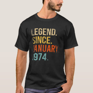 伝説1974年1月48日誕生日48歳 Tシャツ