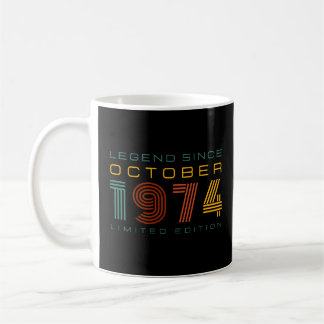 伝説1974年10月以来、限定版メンズ コーヒーマグカップ