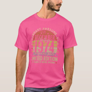 伝説1974年12月以来レトロ50番目の誕生日不機嫌 Tシャツ