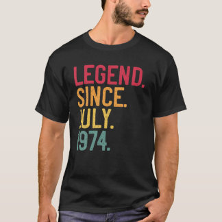 伝説1974年7月47日誕生日47歳 Tシャツ