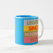 伝説1975年11月50日誕生日50年 ツートーンマグカップ (正面右)
