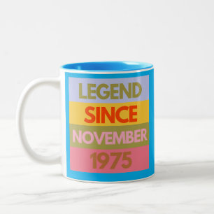 伝説1975年11月50日誕生日50年 ツートーンマグカップ