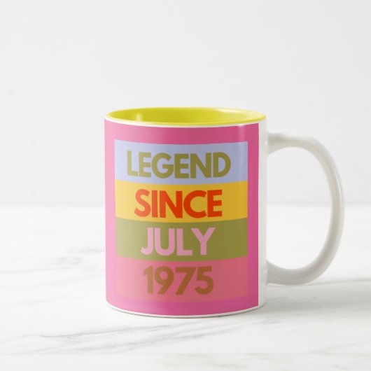 伝説1975年7月以来50誕生日ギフト50年 ツートーンマグカップ (右)