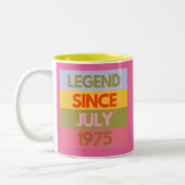 伝説1975年7月以来50誕生日ギフト50年 ツートーンマグカップ (左)