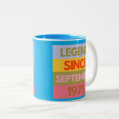 伝説1975年9月以来50誕生日50年 ツートーンマグカップ (正面右)
