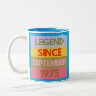 伝説1975年9月以来50誕生日50年 ツートーンマグカップ