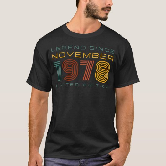 伝説1978年11月以来、限定版メンズ Tシャツ (正面)