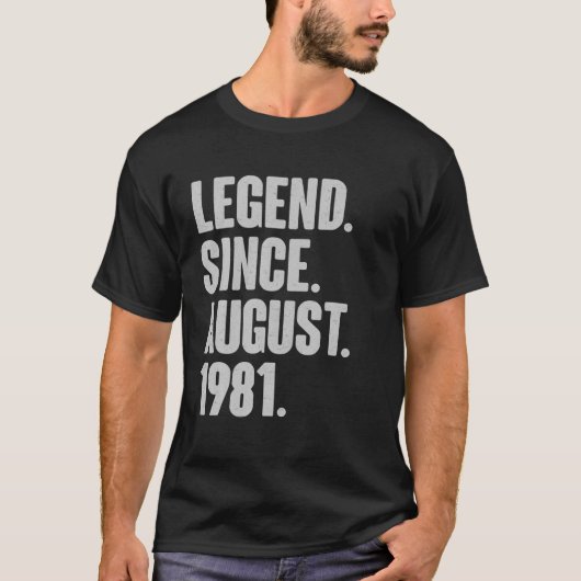 伝説1981威厳がある誕生日以来 – 贈り物40円 Tシャツ (正面)
