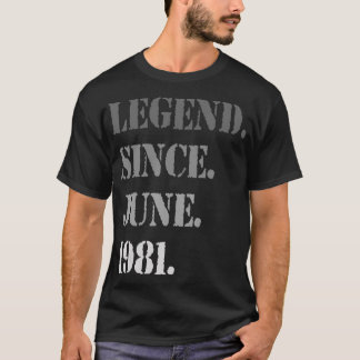 伝説1981年6月41誕生日41歳 Tシャツ
