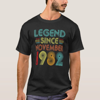 伝説1982年11月以来40歳の誕生日レトロ40 Tシャツ