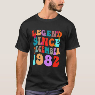 伝説1982年12月以来のヴィンテージ誕生日レトロ Tシャツ