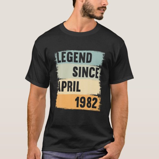 伝説1982年4月以来40年40s 40.誕生日 tシャツ (正面)