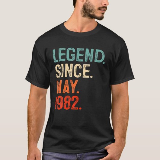 伝説1982年5月40歳40歳M Tシャツ (正面)