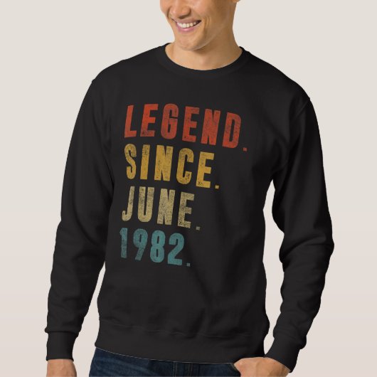 伝説1982年6月40歳の誕生日40歳 スウェットシャツ (正面)