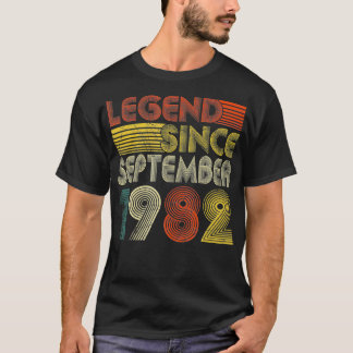 伝説1982年9月からレトロ40歳の誕生日40 Tシャツ