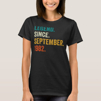 伝説1982年9月以来40歳の誕生日40年 Tシャツ