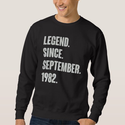 伝説1982年9月以来40歳バレ スウェットシャツ (正面)