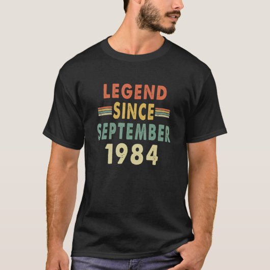 伝説1984年9月38誕生日 Tシャツ (正面)