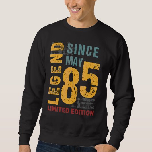 伝説1985年5月以来37歳37誕生 スウェットシャツ (正面)