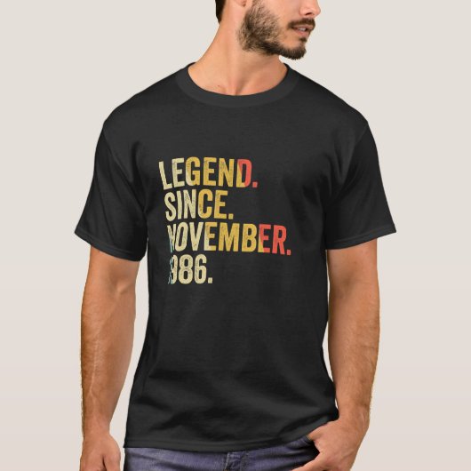 伝説1986年11月以来36歳バレ Tシャツ (正面)