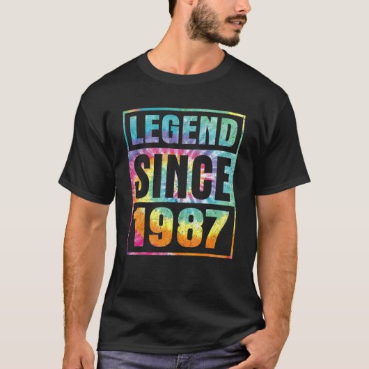 伝説1987年35歳35誕生日Tie D Tシャツ (正面)