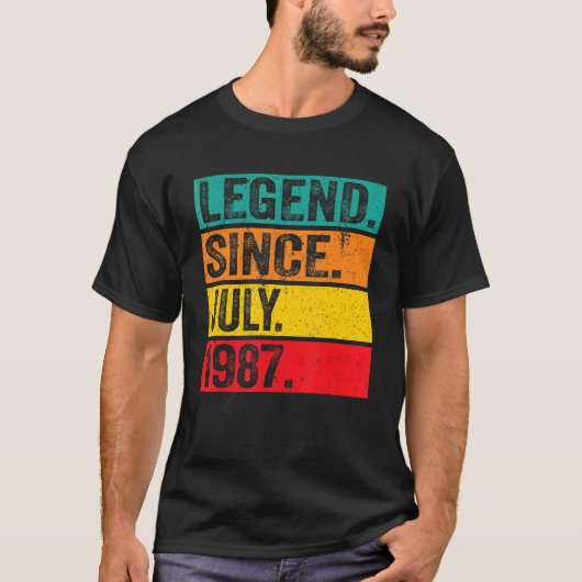 伝説1987年7月以来35誕生日35歳 Tシャツ (正面)
